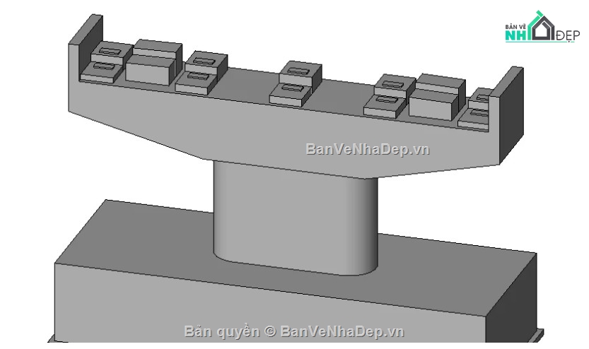 cầu dầm 3 nhịp,revit cầu dầm 3 nhịp,cầu dầm 3 nhịp file revit