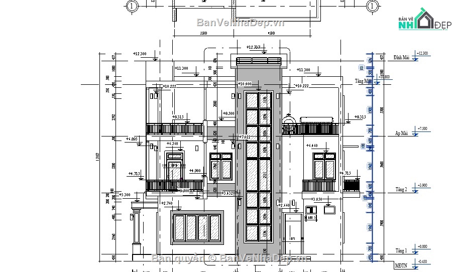 nhà phố 3 tầng,file revit nhà phố 3 tầng,revit nhà phố 3 tầng
