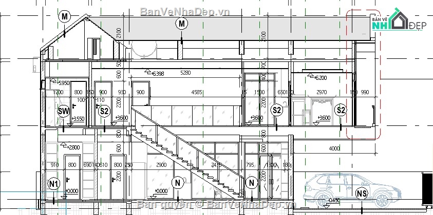 biệt thự 2 tầng,revit biệt thự 2 tầng,biệt thự 2 tầng revit