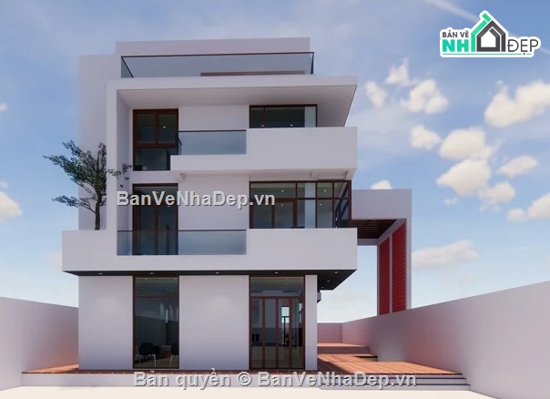 nhà phố 3 tầng 1 tum,revit nhà phố 3 tầng 1 tum,file revit nhà phố 3 tầng
