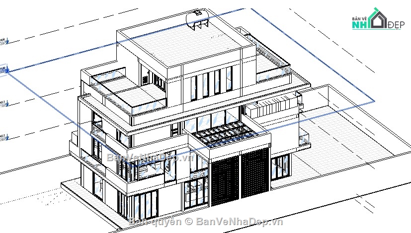 nhà phố 3 tầng 1 tum,revit nhà phố 3 tầng 1 tum,file revit nhà phố 3 tầng