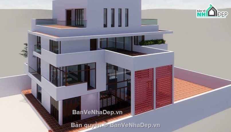 nhà phố 3 tầng 1 tum,revit nhà phố 3 tầng 1 tum,file revit nhà phố 3 tầng