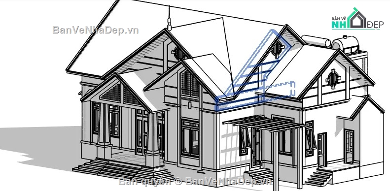revit nhà cấp 4,nhà cấp 4 file revit,nhà cấp 4