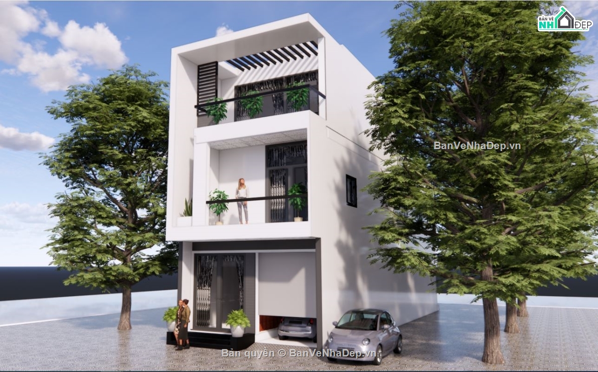 Nhà phố,Nhà phố hiện đại,revit nhà phố