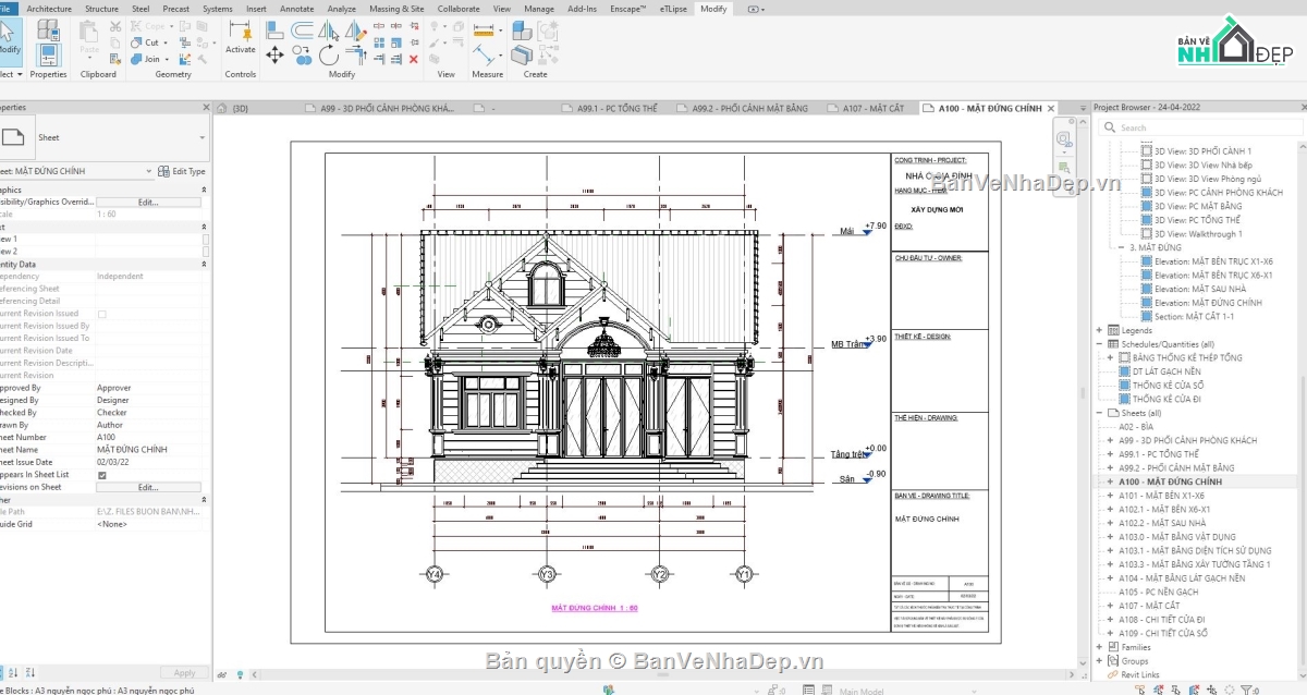 nhà cấp 4,nhà cấp 4 đẹp,mẫu nhà cấp 4,nhà cấp 4 revit