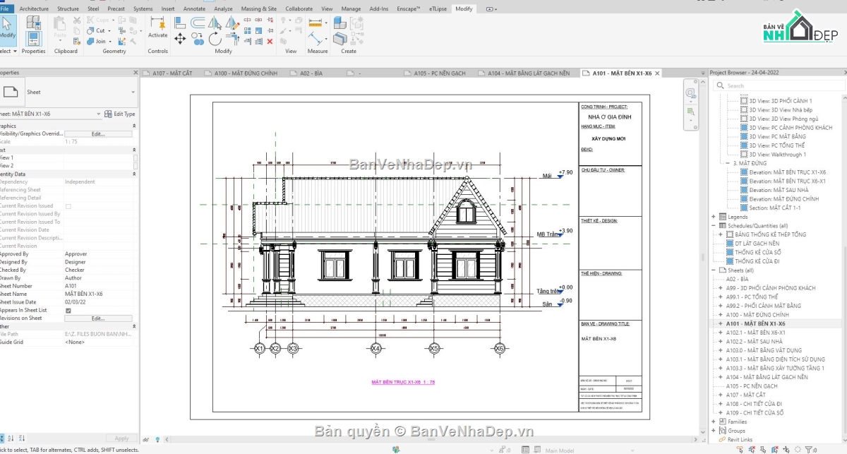 nhà cấp 4,nhà cấp 4 đẹp,mẫu nhà cấp 4,nhà cấp 4 revit