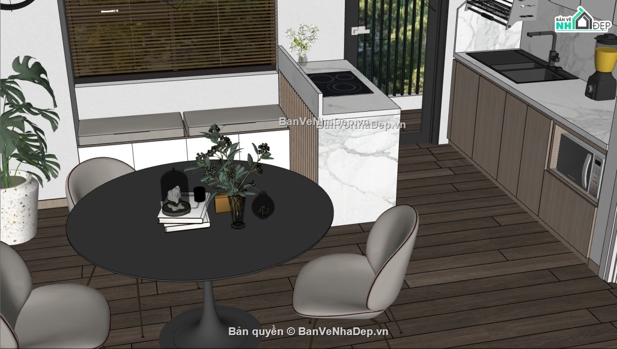 sketchup nội thất bếp,nội thất phòng bếp,sketchup nội thất phòng bếp,model su nội thất phòng bếp