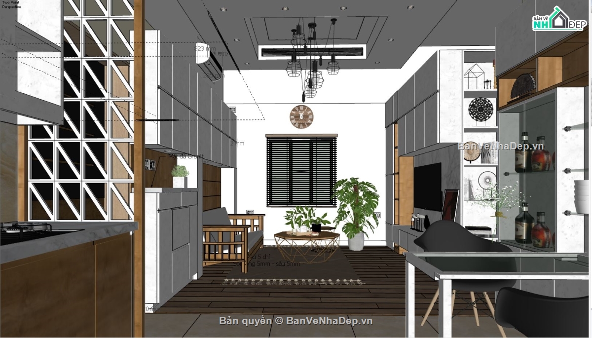 nội thất phòng bếp,sketchup nội thất phòng bếp,nội thất phòng bếp sketchup