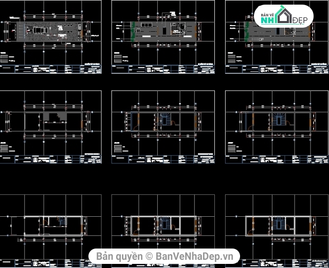 bản vẽ mẫu nhà lệch tầng,mẫu nhà văn hóa 8x9.4m,nhà kích thước 6x12.4m,nhà kích thước 3.5x11m,bản vẽ nhà 3.7x8m