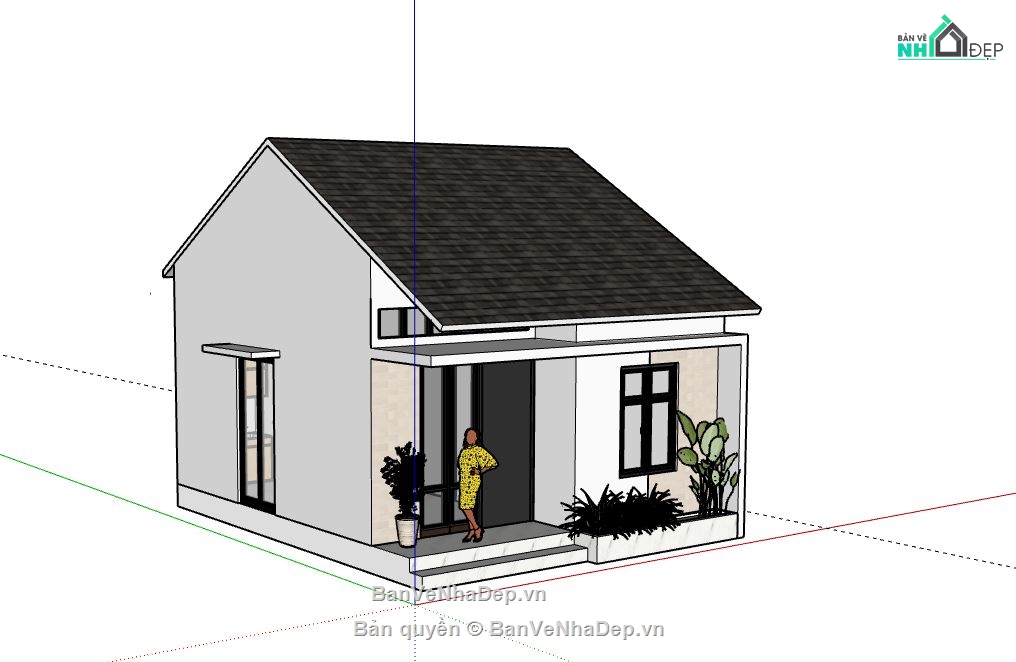 Nhà cấp 4,model su nhà cấp 4,file su nhà cấp 4,nhà cấp 4 file su