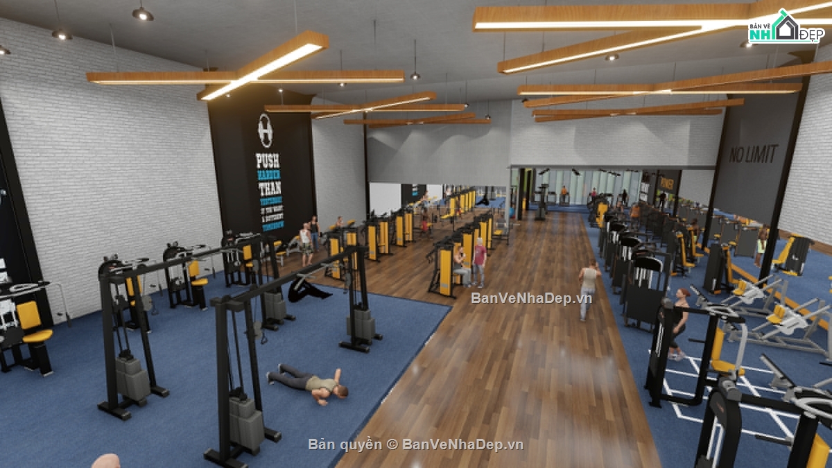 Sketchup phòng Gym - yoga diện tích 30x40m: Với Sketchup phòng Gym - yoga diện tích 30x40m, bạn sẽ được trải nghiệm không gian thể thao tuyệt vời. Thiết kế tinh tế và đầy đủ dụng cụ sẽ giúp bạn tập luyện hiệu quả và cải thiện thể lực một cách thú vị và đầy thử thách.