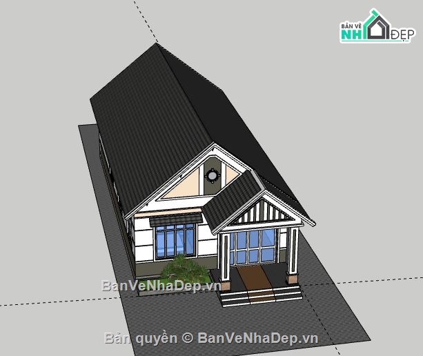 Biệt thự 1 tầng,model su biệt thự 1 tầng,file su biệt thự 1 tầng