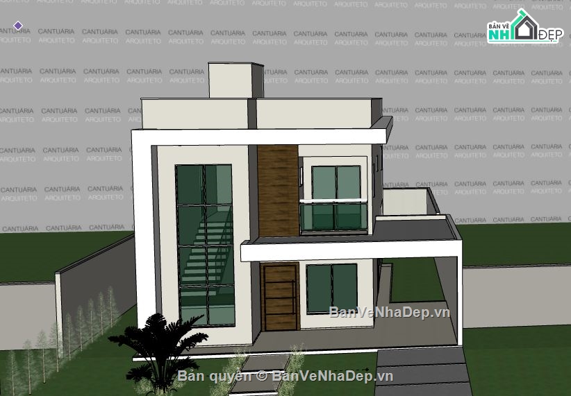 Nhà phố 2 tầng,file su nhà phố 2 tầng,nhà phố 2 tầng model su