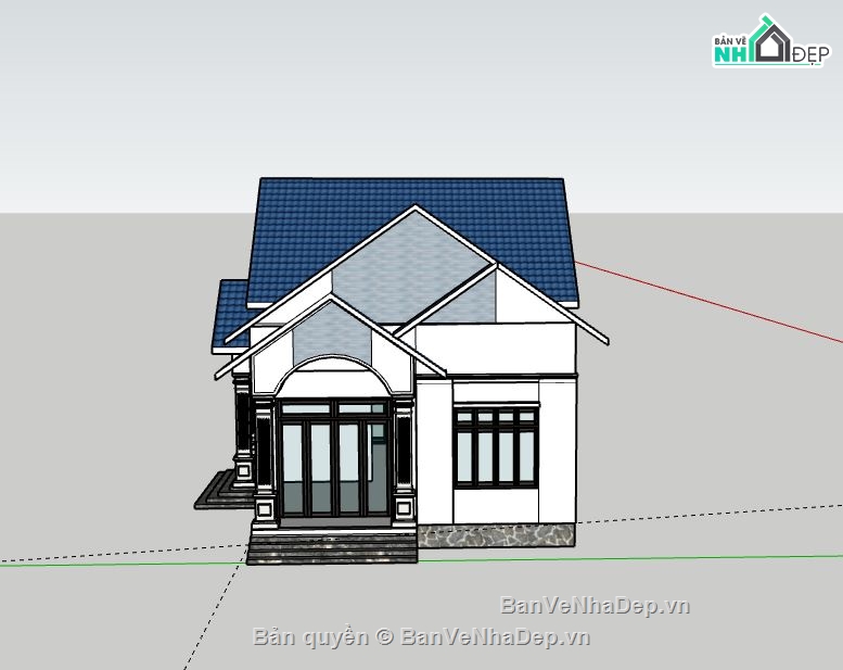 biệt thự 1 tầng,biệt thự đẹp,model su biệt thự 1 tầng