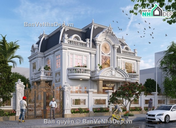 biệt thự 2 tầng,sketchup biệt thự 2 tầng,biệt thự 2 tầng sketchup