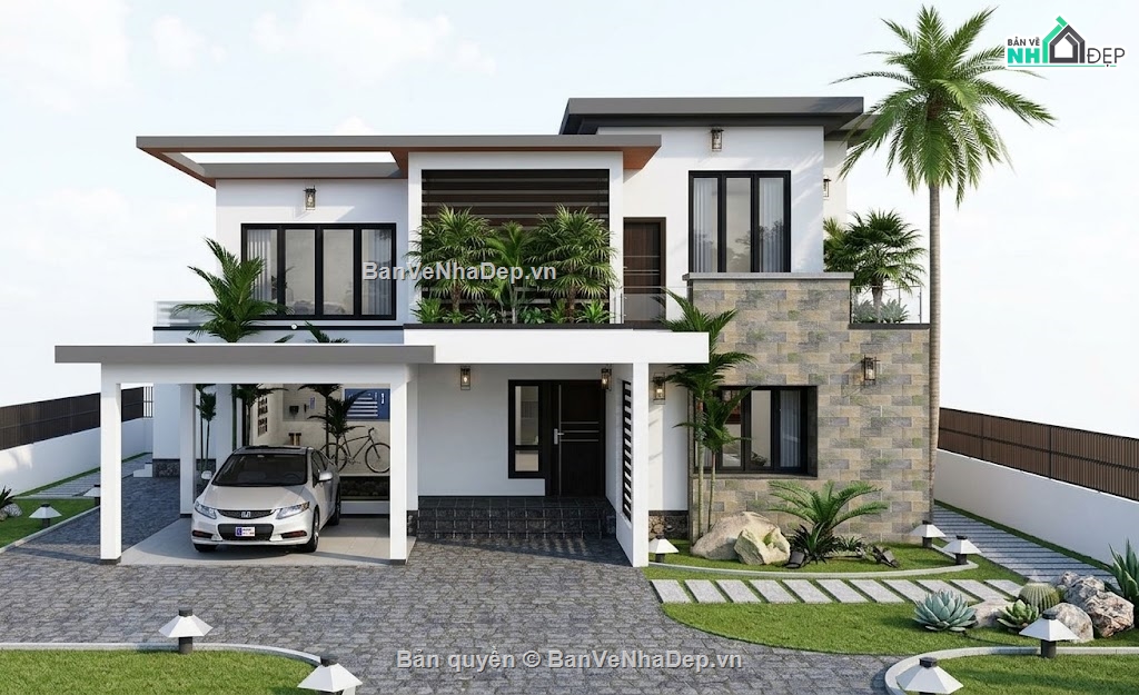 biệt thự 2 tầng,sketchup biệt thự 2 tầng,biệt thự 2 tầng file su