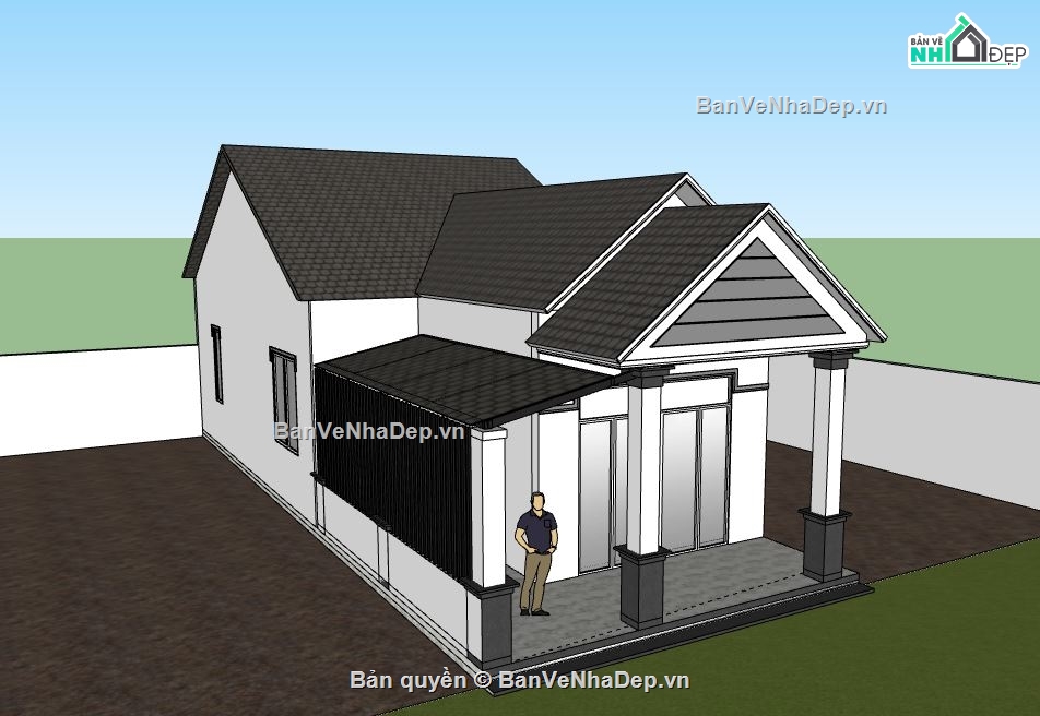 nhà cấp 4,Model su nhà cấp 4,nhà cấp 4 file su