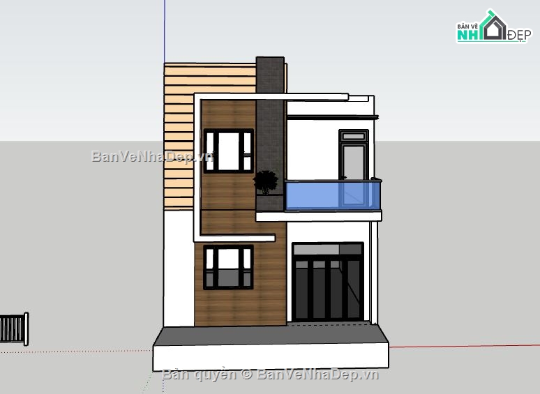 Nhà phố 2 tầng,model su nhà phố 2 tầng,file su nhà phố 2 tầng