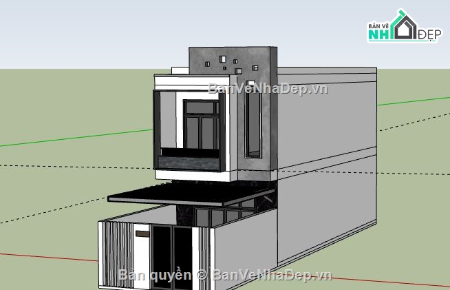 Nhà phố 2 tầng,Model su nhà phố 2 tầng,file su nhà phố 2 tầng