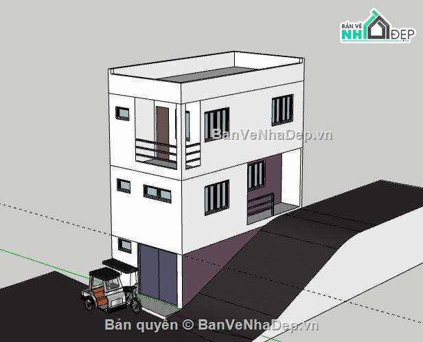 Nhà phố 3 tầng,model su nhà phố 3 tầng,file su nhà phố 3 tầng