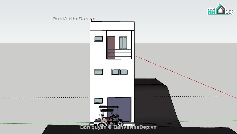 Nhà phố 3 tầng,model su nhà phố 3 tầng,file su nhà phố 3 tầng
