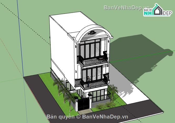 nhà phố 3 tầng,model su nhà phố 3 tầng,file su nhà phố 3 tầng