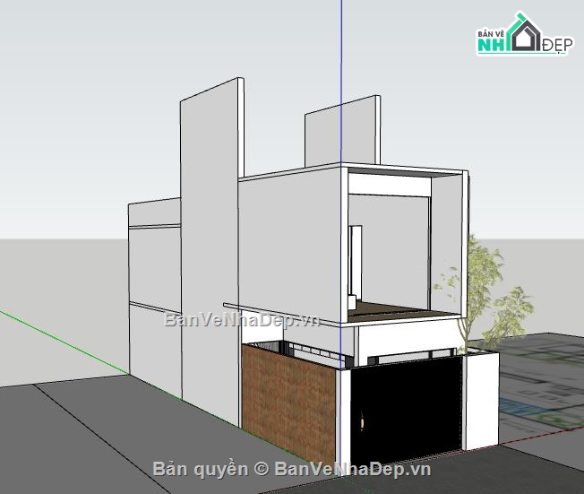 Nhà phố 2 tầng,model su nhà phố 2 tầng,file su nhà phố 2 tầng