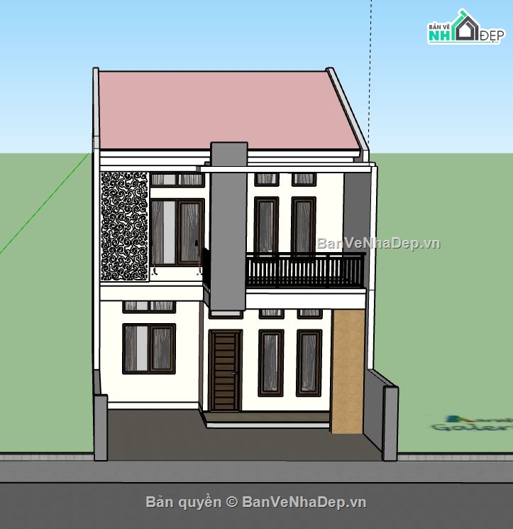 mẫu nhà 2 tầng,mẫu nhà phố 2 tầng,su nhà phố 2 tầng,model su nhà phố 2 tầng
