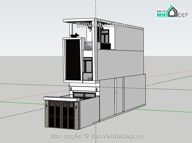 Nhà phố 3 tầng,model su nhà phố 3 tầng,file su nhà phố 3 tầng