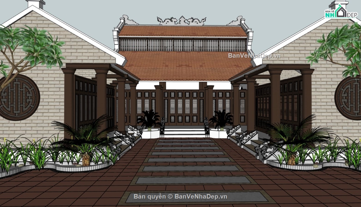 nhà thờ,file sketchup nhà thờ,sưu tầm nhà thờ họ