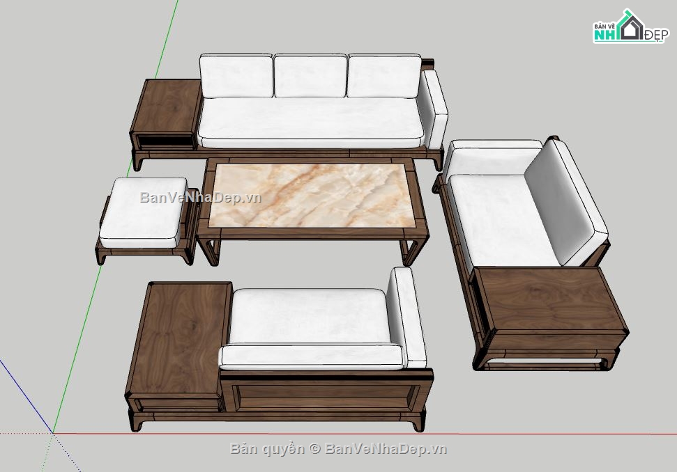 model sofa,ghế sofa,sktechup ghế sofa,file su ghế sofa,thiết kế ghế sofa