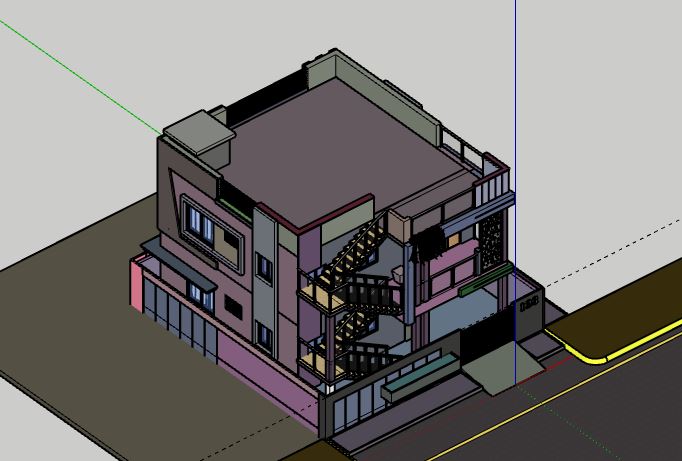 Biệt thự 3 tầng,model su biệt thự 3 tầng,file su biệt thự 3 tầng