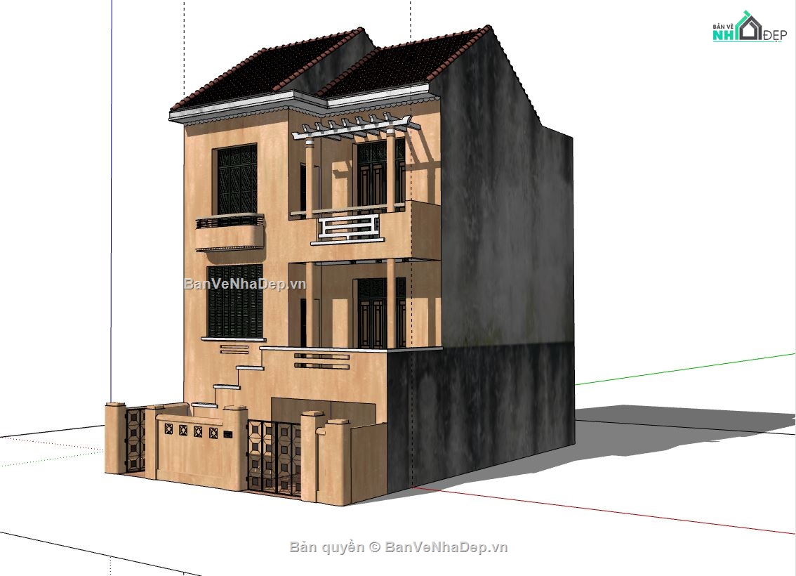 mẫu nhà phố 3 tầng,thiết kế nhà phố 3 tầng,su nhà phố 3 tầng