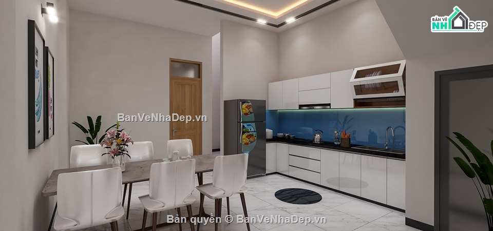 nội thất phòng khách và bếp,phòng khách sketchup,nội thất phòng khách su