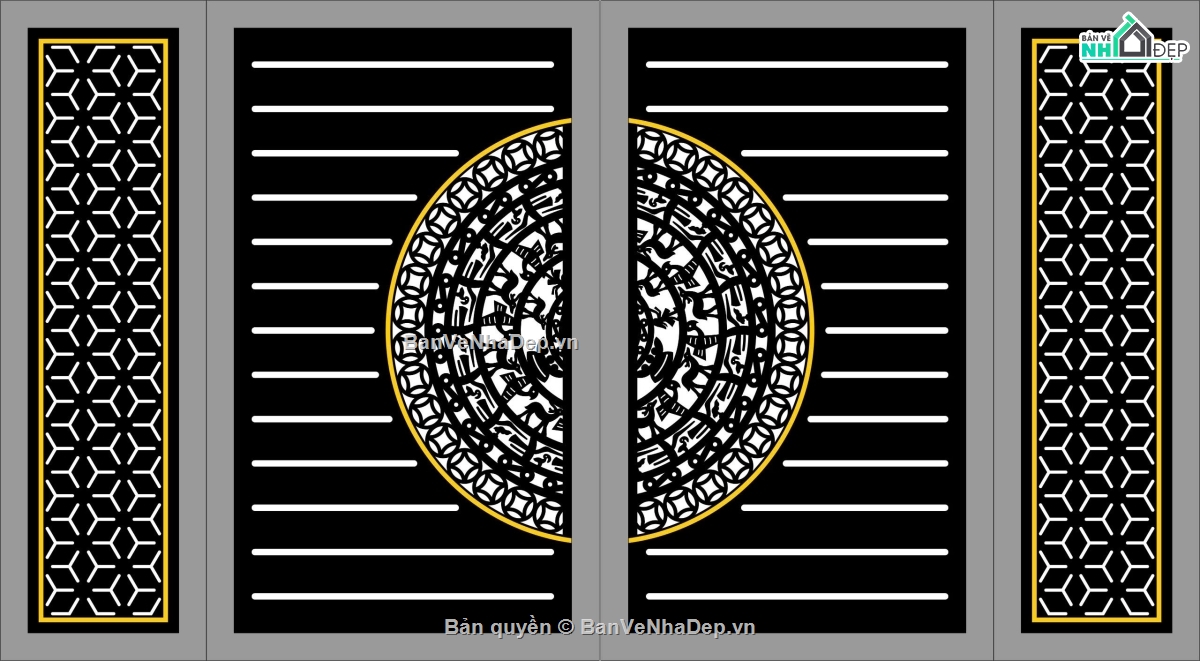 cổng 4 cánh cnc,file cnc cổng 4 cánh,mẫu cnc cổng 4 cánh