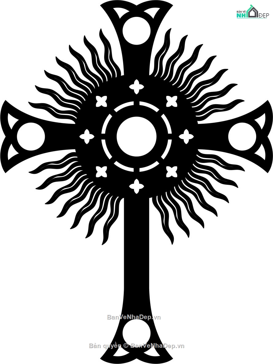 Thánh giá,thánh giá file dxf,dxf thánh giá