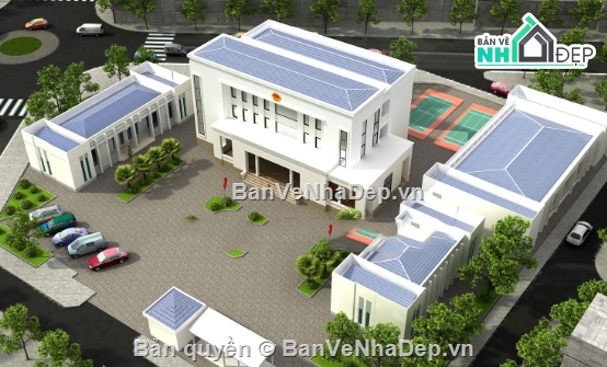 ủy ban nhân dân dị trạch,file cad ủy ban nhân dân,UBND file cad