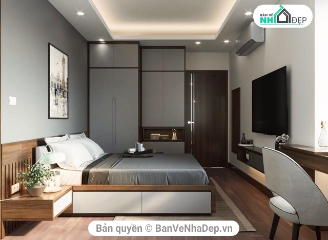 nhà 3 phòng ngủ,3DMAX Phòng ngủ,Model phòng ngủ,3dmax nhòng ngủ chung cư,nội thất chung cư,An bình City