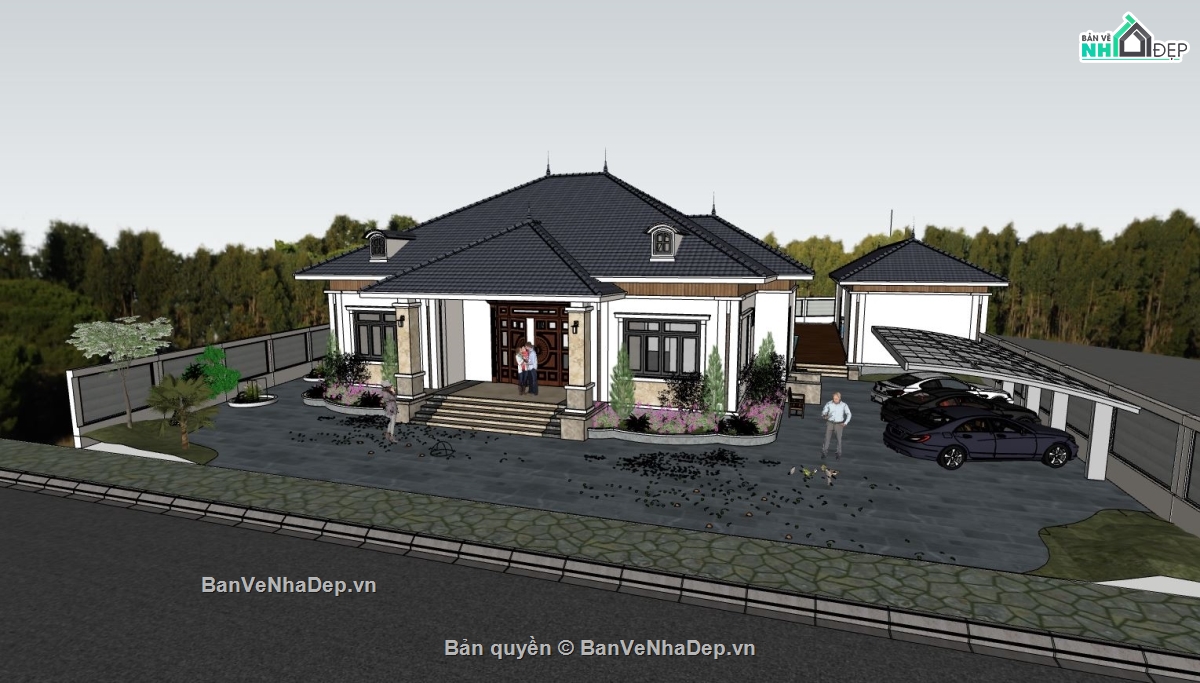 Thiết kế biệt thự,biệt thự đẹp,biệt thự 1 tầng