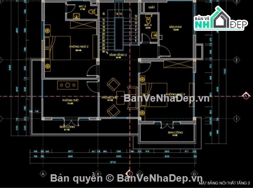 biệt thự 2 tầng,cad biệt thự 2 tầng,file cad biệt thự 2 tầng