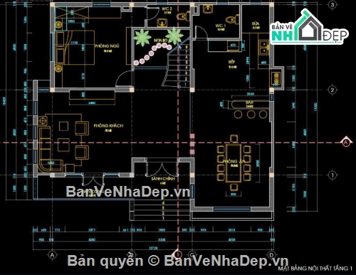 biệt thự 2 tầng,cad biệt thự 2 tầng,file cad biệt thự 2 tầng
