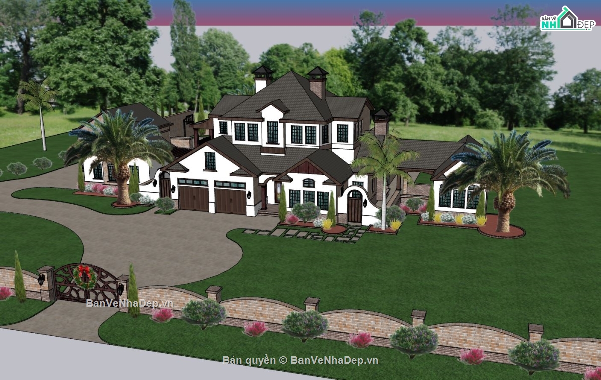 biệt thự đẹp 2,biệt thự 2 tầng,biệt thự đẹp