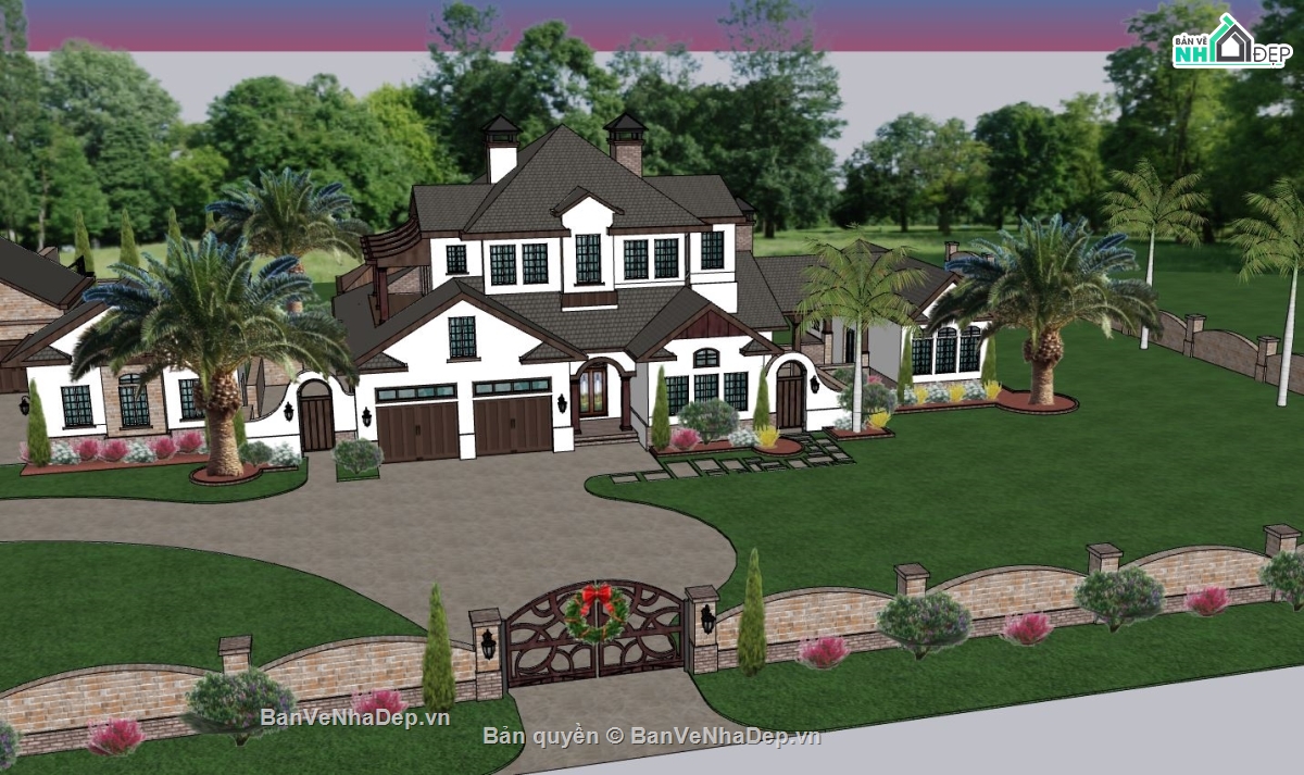 biệt thự đẹp 2,biệt thự 2 tầng,biệt thự đẹp