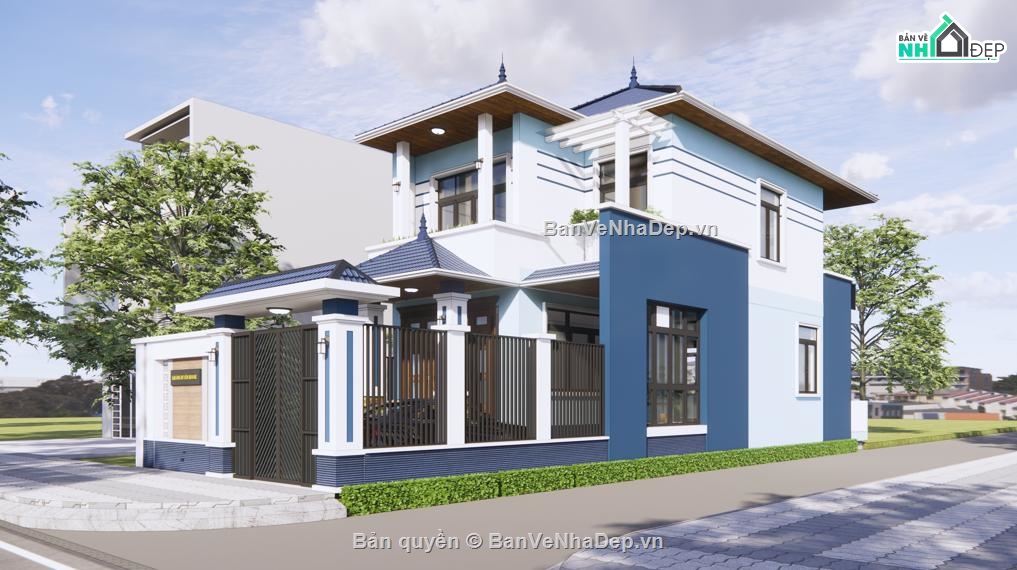 biệt thự,Thiết kế biệt thự villa,Thiết kế Revit biệt thự,thiết kế biệt thự,biệt thự 2 tầng