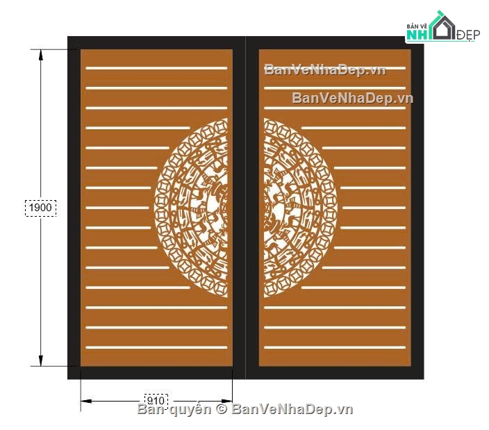 cắt cnc trống đồng,trống đồng,mẫu cổng 2 cánh cnc