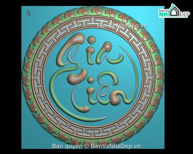 Mẫu chữ gia tiên,mẫu chữ tròng treo bàn thờ,chữ tròn gia tiên