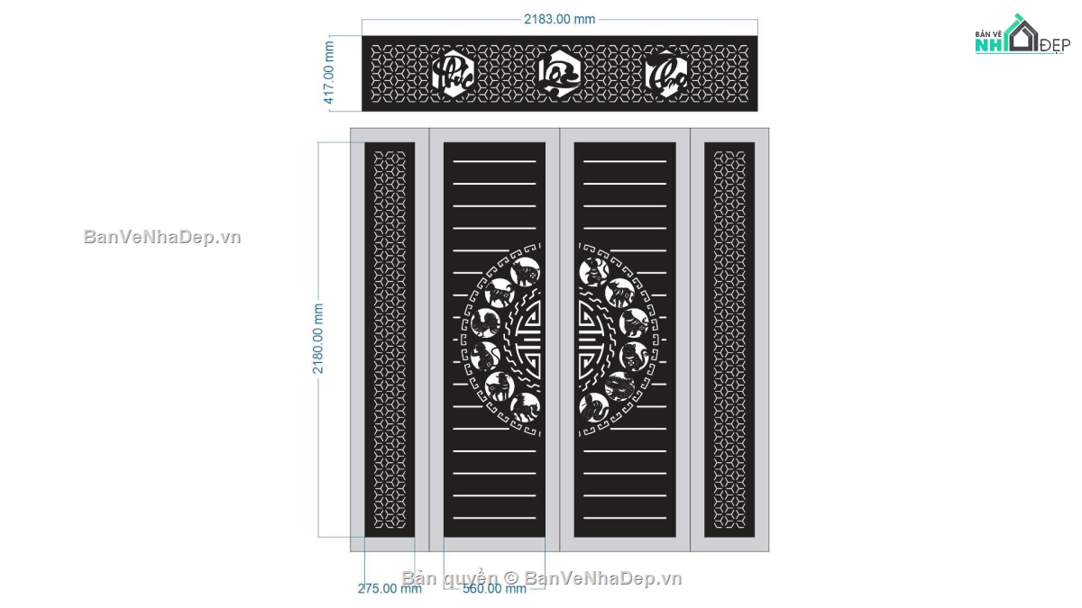 Mẫu cổng 4 cánh cnc,cổng 4 cánh cnc,cnc 4 cánh
