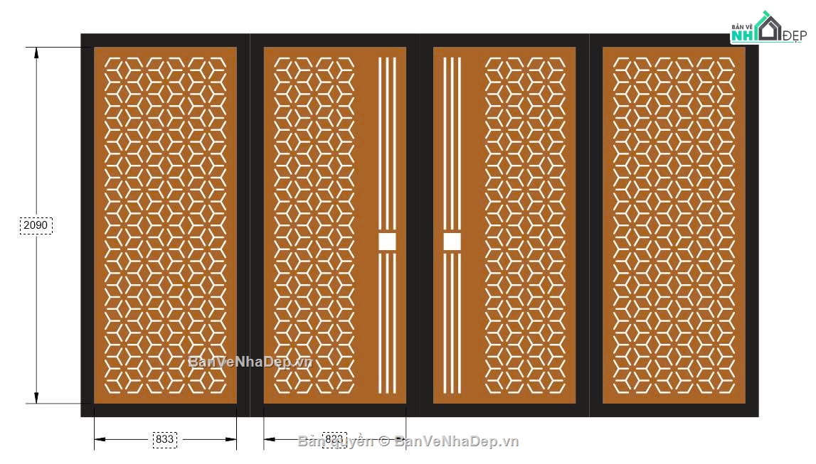 cổng đẹp 4 cánh,Mẫu cổng 4 cánh cnc,file cnc cổng 4 cánh
