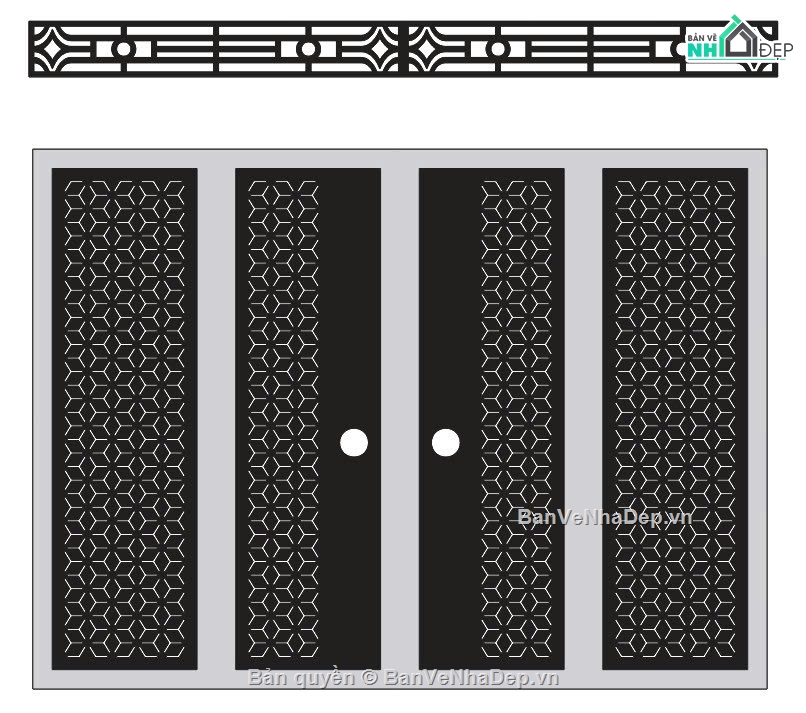 Mẫu cổng 4 cánh cnc,cổng 4 cánh cnc,file cổng dxf đẹp