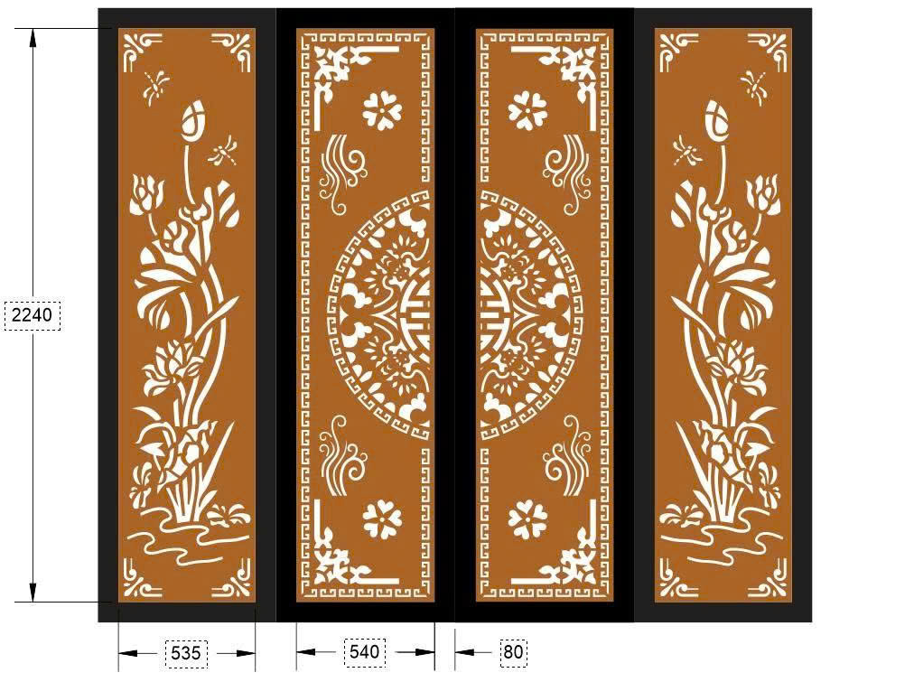 mẫu cổng 4 cánh,mẫu cổng,file cnc cổng